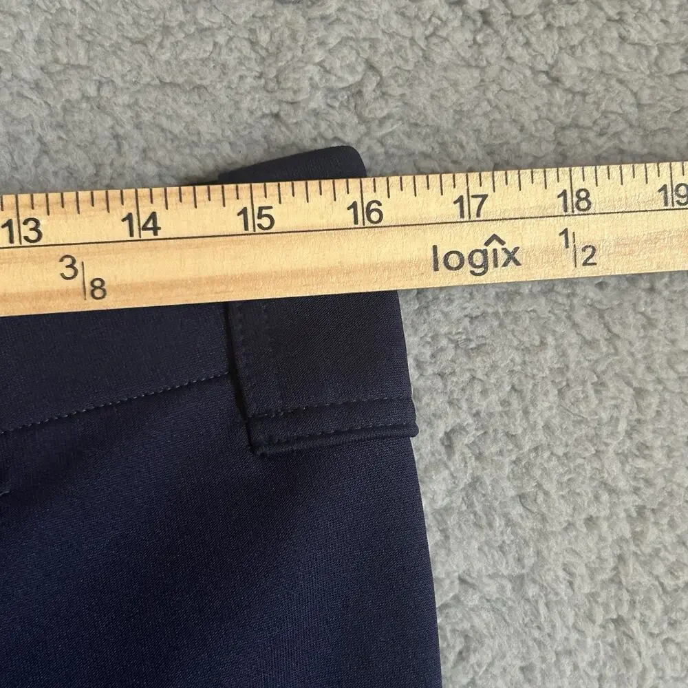Mizuno Softball Pants Woman's Size Medium Elastic Bottom Navy Blue Athletic - Picture 9 of 15